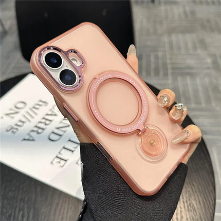For iPhone 16 Plus Magnetic Case Kickstand Hard PC Phone Back Cover