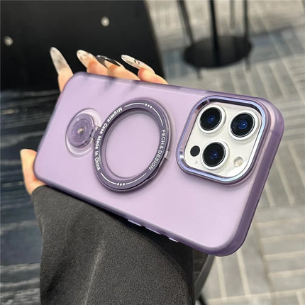For iPhone 16 Pro Max Magnetic Case Kickstand Hard PC Phone Back Cover