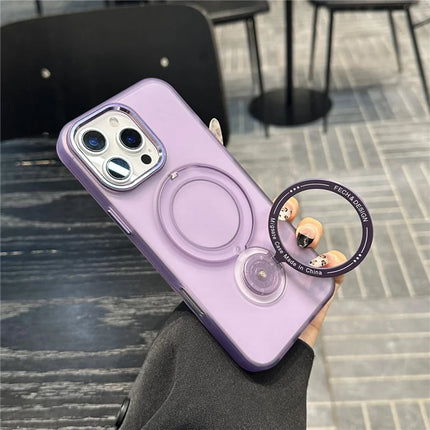 For iPhone 16 Pro Max Magnetic Case Kickstand Hard PC Phone Back Cover