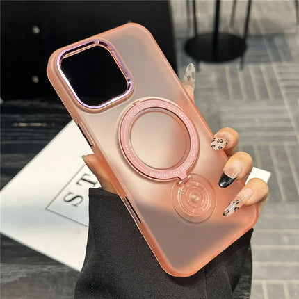 For iPhone 16 Pro Max Magnetic Case Kickstand Hard PC Phone Back Cover