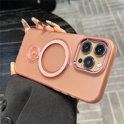 For iPhone 16 Pro Max Magnetic Case Kickstand Hard PC Phone Back Cover