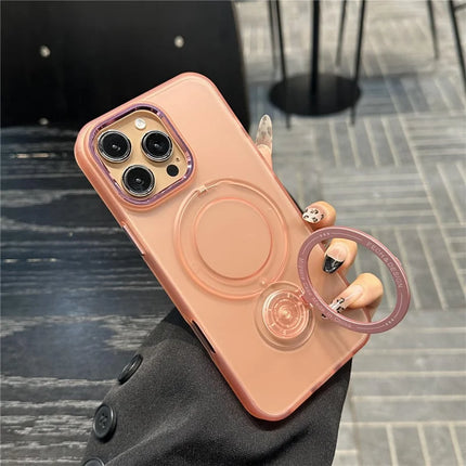For iPhone 16 Pro Max Magnetic Case Kickstand Hard PC Phone Back Cover