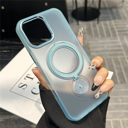 For iPhone 16 Pro Max Magnetic Case Kickstand Hard PC Phone Back Cover