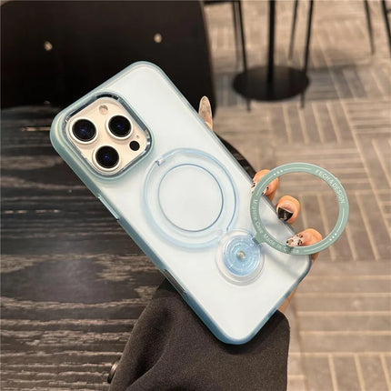 For iPhone 16 Pro Max Magnetic Case Kickstand Hard PC Phone Back Cover