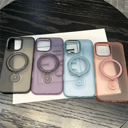 For iPhone 16 Pro Max Magnetic Case Kickstand Hard PC Phone Back Cover