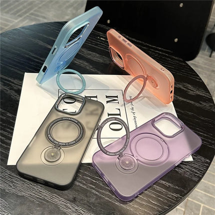For iPhone 16 Pro Max Magnetic Case Kickstand Hard PC Phone Back Cover