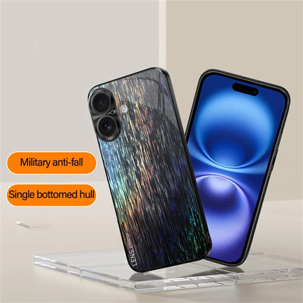For iPhone 16 Plus Cover Dazzling Color Style Shockproof Phone Case