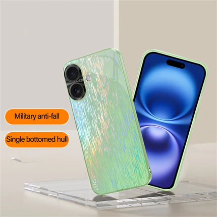 For iPhone 16 Plus Cover Dazzling Color Style Shockproof Phone Case