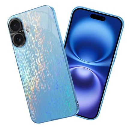 For iPhone 16 Plus Cover Dazzling Color Style Shockproof Phone Case - Sky Blue