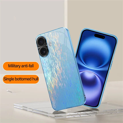 For iPhone 16 Plus Cover Dazzling Color Style Shockproof Phone Case