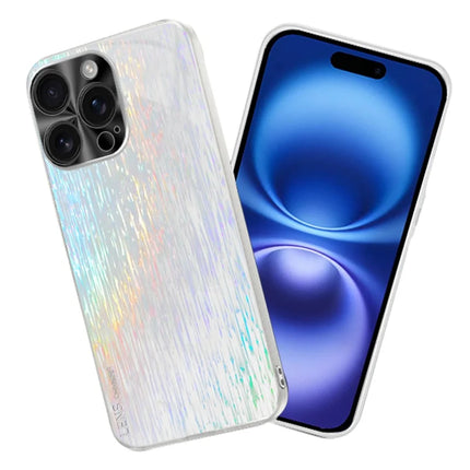 For iPhone 16 Pro Max Cover Dazzling Color Style Shockproof Phone Case - White