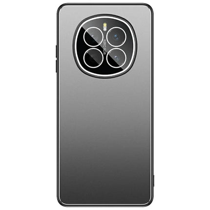 For Honor Magic7 5G Case PC+TPU Matte Back Phone Cover with Lens Film - Grey
