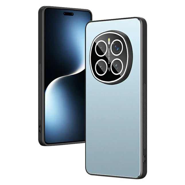 For Honor Magic7 Pro 5G Case PC+TPU Matte Back Phone Cover with Lens Film - Blue