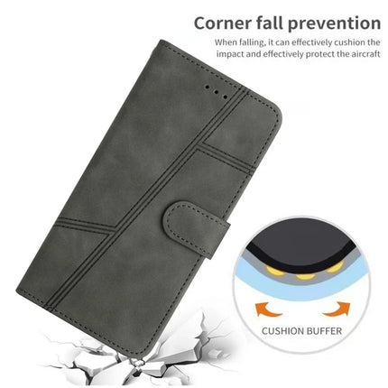 For OnePlus 13 Case Flip Leather Retro Phone Cover Lines Imprinted