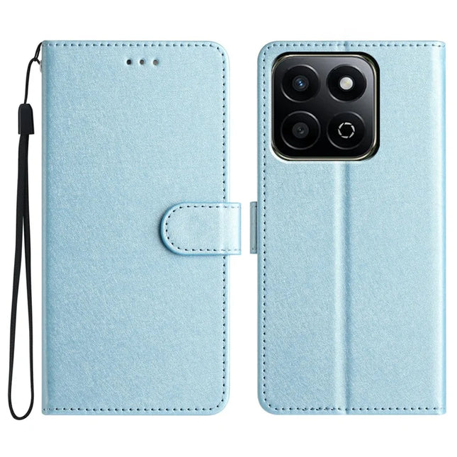 For Honor X7c 4G / 200 Smart 5G Wallet Case Leather Folio Phone Cover Magnetic Clasp - Sky Blue