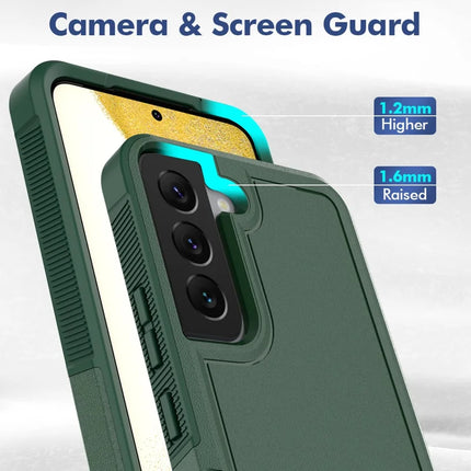 For Samsung Galaxy S22 5G Case 2-in-1 PC+TPU Shockproof Phone Cover
