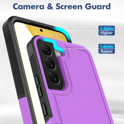 For Samsung Galaxy S22 5G Case 2-in-1 PC+TPU Shockproof Phone Cover