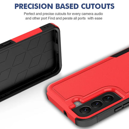 For Samsung Galaxy S22 5G Case 2-in-1 PC+TPU Shockproof Phone Cover