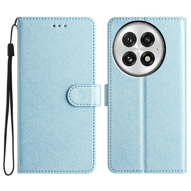 For OnePlus 13 Wallet Case Leather Folio Phone Cover Magnetic Clasp - Sky Blue