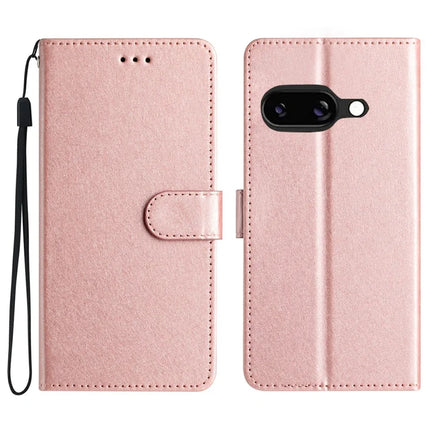For Google Pixel 9a Wallet Case Leather Folio Phone Cover Magnetic Clasp - Rose Gold