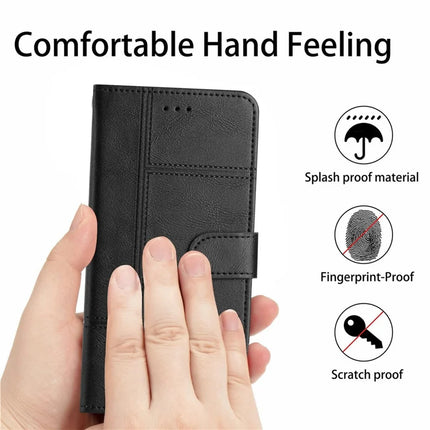 For OnePlus 13 Case Line Imprinted PU Leather Wallet Phone Cover
