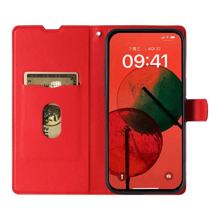For Samsung Galaxy A06 Case Dots Imprinted PU Leather Flip Phone Cover with Card Slot, Strap