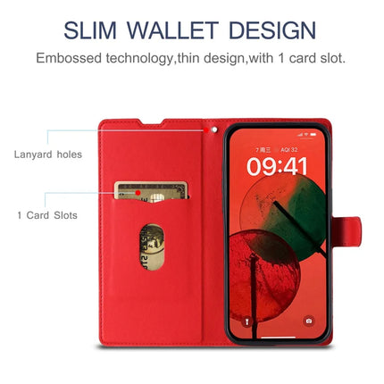 For Samsung Galaxy A06 Case Dots Imprinted PU Leather Flip Phone Cover with Card Slot, Strap