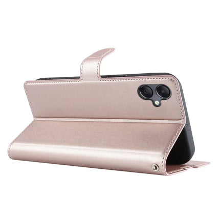 For Samsung Galaxy A06 Case Dots Imprinted PU Leather Flip Phone Cover with Card Slot, Strap
