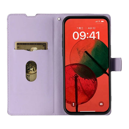 For Samsung Galaxy A06 Case Dots Imprinted PU Leather Flip Phone Cover with Card Slot, Strap
