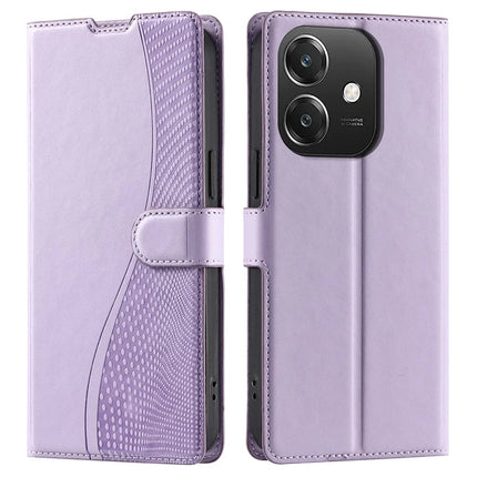 Leather Case for Oppo A3x 4G / 5G (India) / A3 4G / A3 5G / A60 5G / A40 4G Phone Cover with Card Slot, Strap - Purple