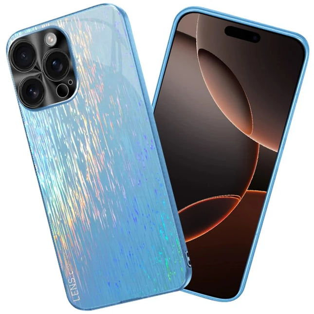 For iPhone 16 Pro Max Colorful Phone Case Ultra Slim Dropproof Hard PC Back Cover - Sky Blue