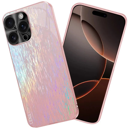 For iPhone 16 Pro Max Colorful Phone Case Ultra Slim Dropproof Hard PC Back Cover - Pink