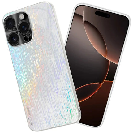 For iPhone 16 Pro Colorful Phone Case Ultra Slim Dropproof Hard PC Back Cover - White