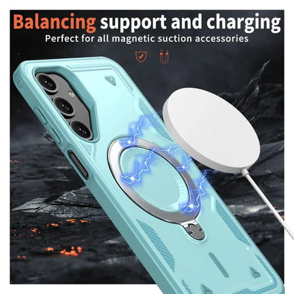For Samsung Galaxy A16 4G / 5G Case Compatible with MagSafe Military Protection PC+TPU Kickstand Phone Cover