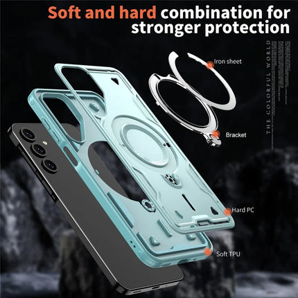 For Samsung Galaxy A16 4G / 5G Case Compatible with MagSafe Military Protection PC+TPU Kickstand Phone Cover