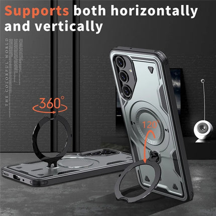 For Samsung Galaxy A16 4G / 5G Case Compatible with MagSafe Military Protection PC+TPU Kickstand Phone Cover
