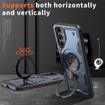 For Samsung Galaxy A16 4G / 5G Case Compatible with MagSafe Military Protection PC+TPU Kickstand Phone Cover