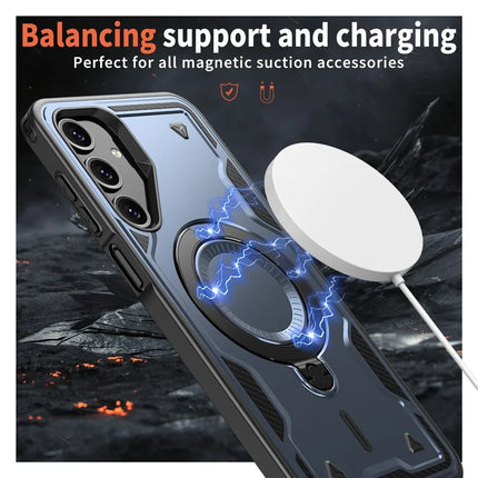 For Samsung Galaxy A16 4G / 5G Case Compatible with MagSafe Military Protection PC+TPU Kickstand Phone Cover