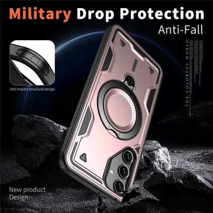 For Samsung Galaxy A16 4G / 5G Case Compatible with MagSafe Military Protection PC+TPU Kickstand Phone Cover
