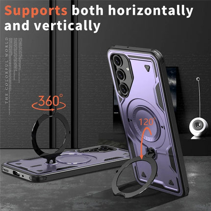 For Samsung Galaxy A16 4G / 5G Case Compatible with MagSafe Military Protection PC+TPU Kickstand Phone Cover