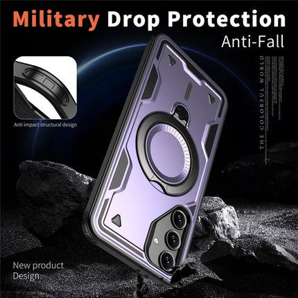 For Samsung Galaxy A16 4G / 5G Case Compatible with MagSafe Military Protection PC+TPU Kickstand Phone Cover