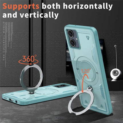 For Samsung Galaxy A06 Case Compatible with MagSafe Military Protection PC+TPU Kickstand Phone Cover
