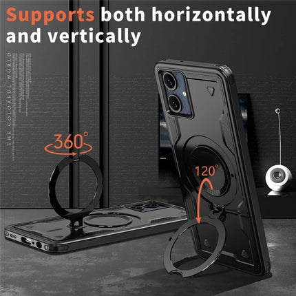 For Samsung Galaxy A06 Case Compatible with MagSafe Military Protection PC+TPU Kickstand Phone Cover