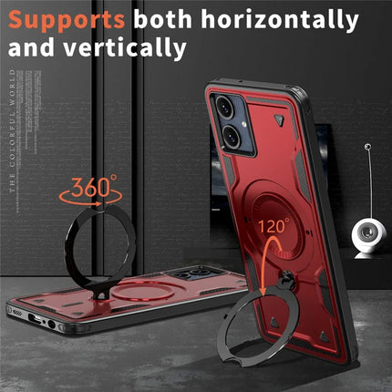 For Samsung Galaxy A06 Case Compatible with MagSafe Military Protection PC+TPU Kickstand Phone Cover