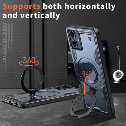 For Samsung Galaxy A06 Case Compatible with MagSafe Military Protection PC+TPU Kickstand Phone Cover
