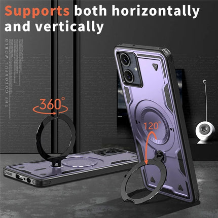 For Samsung Galaxy A06 Case Compatible with MagSafe Military Protection PC+TPU Kickstand Phone Cover