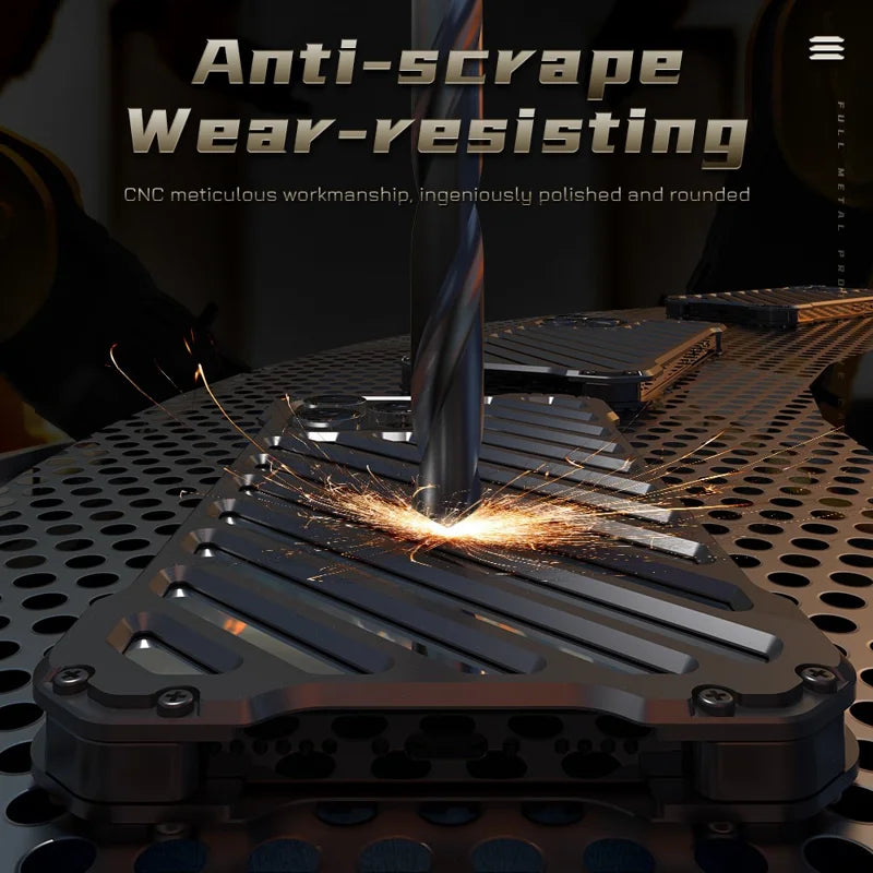 ShopCaseCart Premium Stylish iPhone 16 Aluminum Alloy Armor Protective cover Hollow Impact-resistant Back Guard