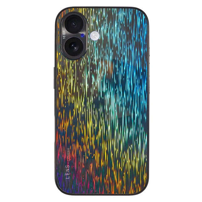 For iPhone 16 Plus Colorful Phone Case Ultra Slim Dropproof Hard PC Back Cover - Black
