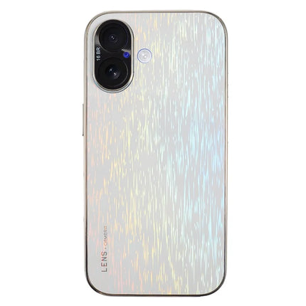 For iPhone 16 Plus Colorful Phone Case Ultra Slim Dropproof Hard PC Back Cover - White