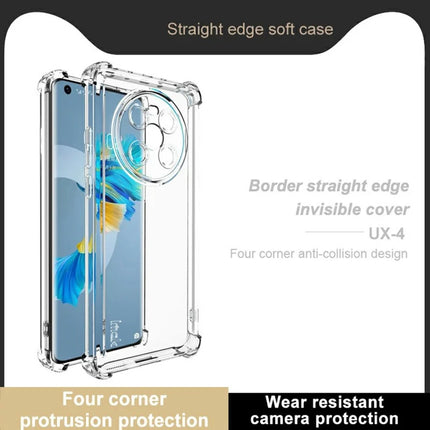 IMAK UX-4 Series for Huawei Mate 40 Clear Phone Case Four Corner Shockproof TPU Back Cover